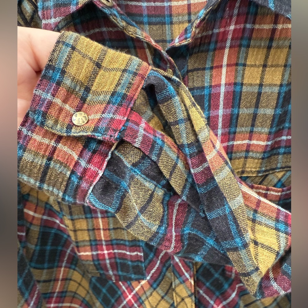 Free People Multicolor Plaid Shirt - Picture 8 of 11